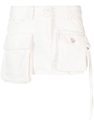 The Attico wrap-effect miniskirt - White