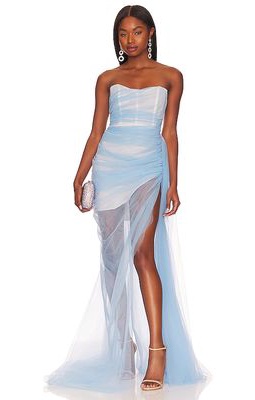 The Bar Cleo Gown in Baby Blue