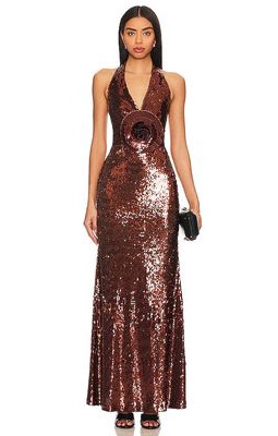 The Bar Grayson Gown in Chocolate