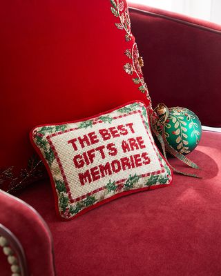 The Best Gifts Are Memories Needlepoint Pillow