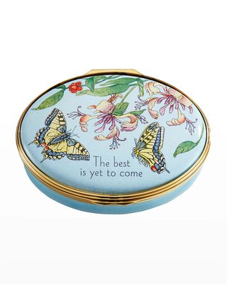 The Best Is Yet To Come Floral Enamel Box