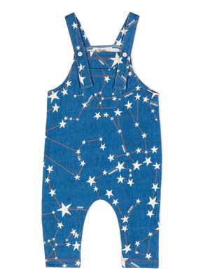 the bonnie mob constellation-print denim dungarees - Blue