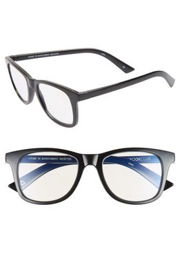The Book Club Grime in Banishment 52mm Blue Light Blocking Reading Glasses in Black