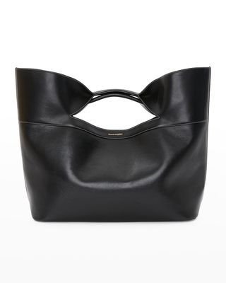 The Bow Large Leather Top-Handle Bag