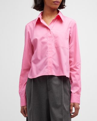 The Boy Cropped Button-Front Shirt