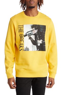 THE BREAKS Yes I'm a Director Organic Cotton Crewneck Sweatshirt in Gold