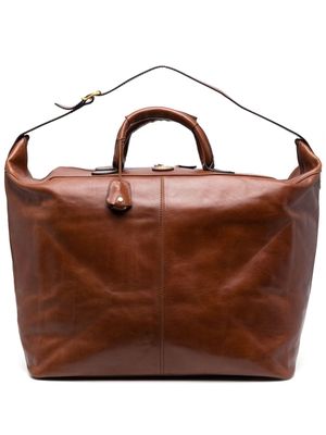 The Bridge logo-plaque leather holdall - Brown