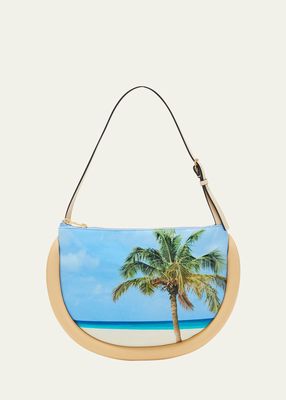 The Bumper Moon Palm Tree-Print Shoulder Bag