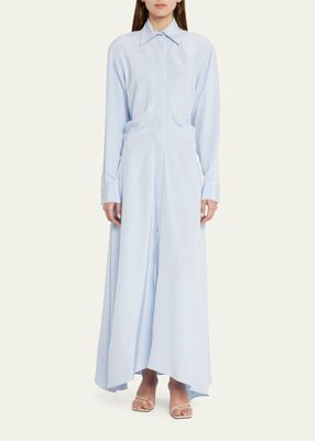 The Charlotte Button-Front Maxi Shirtdress