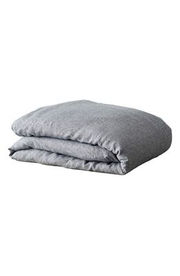 THE CITIZENRY Stonewashed Linen Duvet Cover in Indigo Chambray