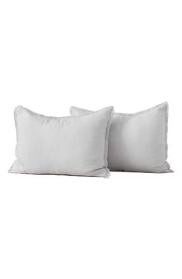 THE CITIZENRY Stonewashed Linen Pillow Shams in Light Grey