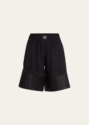 The Clover Wool-Silk Suit Shorts