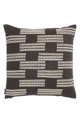 The Conran Shop Brick Stripe Linen Accent Pillow in Black