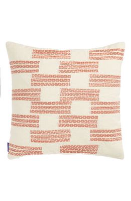 The Conran Shop Brick Stripe Linen Accent Pillow in Orange