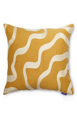 The Conran Shop Scribble Crewel Accent Pillow in Mustard