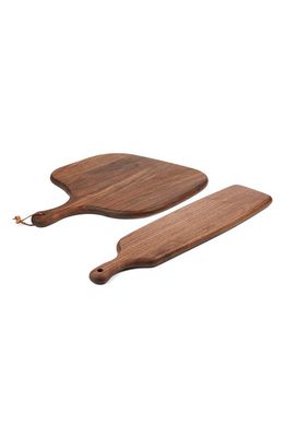 The Conran Shop Set of 2 Walnut Chopping Boards in Brown