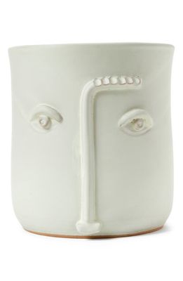 The Conran Shop Stoneware Face Vase in White