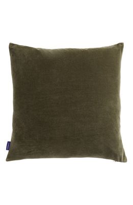The Conran Shop Velvet & Linen Accent Pillow in Green