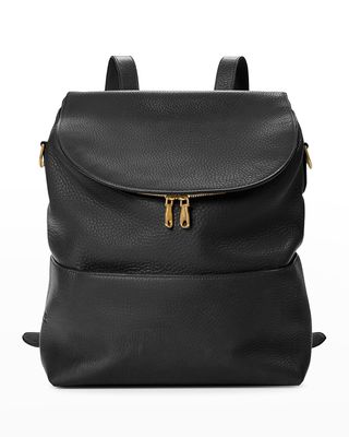 The Convertible Flap Leather Backpack