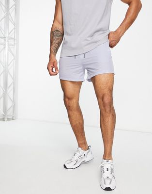 The Couture Club essentials swimshorts in sage gray with crinkle finish