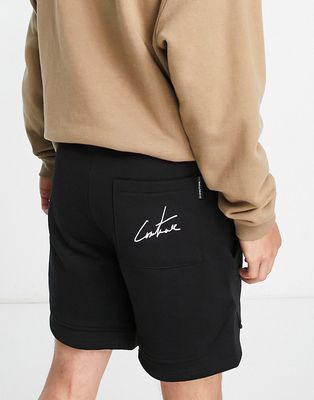The Couture Club jersey shorts in black with logo print - part of a set