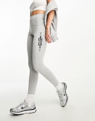 The Couture Club logo leggings in gray