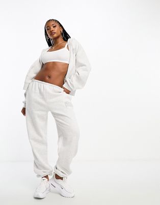The Couture Club oversized logo sweatpants in light gray - part of a set