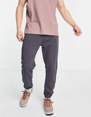 The Couture Club spliced sweatpants in charcoal with Gothic detailing - part of a set-Gray