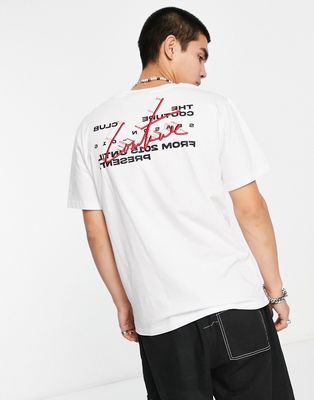 The Couture Club t-shirt in white with logo placement prints