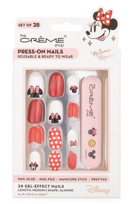 THE CREME SHOP x Disney Minnie Mouse Gel Effect Press-On Nails Set in Red