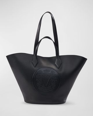 The Crest Large Leather Tote Bag