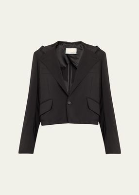 The Cropped Hooded Blazer