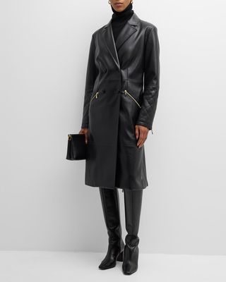 The Dina Vegan Leather Trench Coat