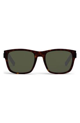 The DiorB23 S2F 58mm Rectangular Sunglasses in Dark Havana /Green