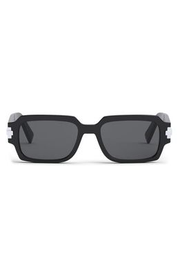 The DiorBlackSuit XL S1I 54mm Rectangular Sunglasses in Shiny Black /Smoke