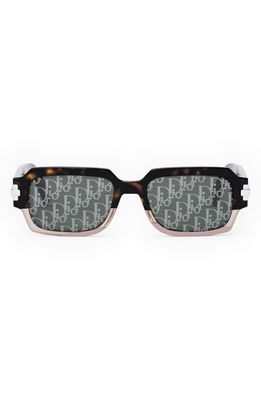 The Diorblacksuit XL S1I 54mm Square Sunglasses in Dark Havana /Smoke Mirror