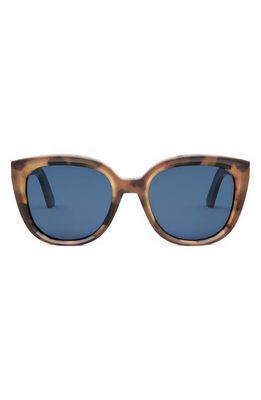 The DiorMidnight R1I 54mm Butterfly Sunglasses in Havana /Blue