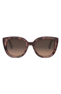 The DiorMidnight R1I 54mm Butterfly Sunglasses in Red Havana /Gradient Brown