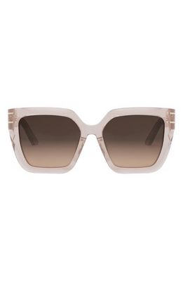 The DiorSignature S10F 55mm Butterfly Sunglasses in Shiny Pink /Gradient Roviex