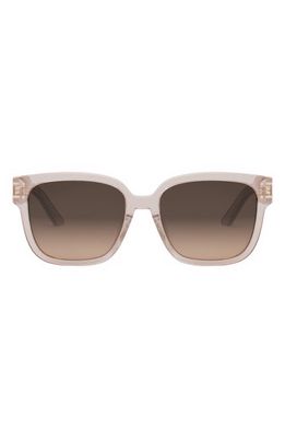 The Diorsignature S7F Square Sunglasses in Shiny Pink /Gradient Roviex