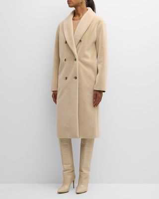 The Dolli Double-Breasted Suede Coat
