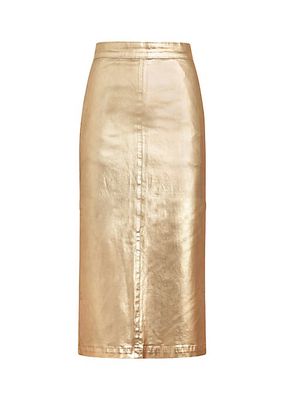 The Doreen Metallic Pencil Skirt