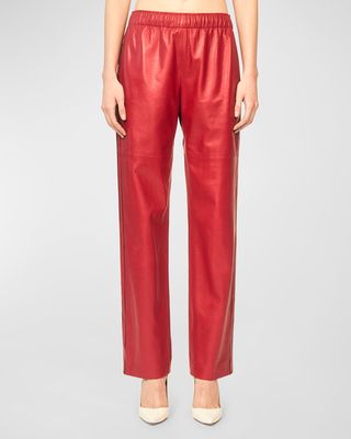 The Durden Metallic Leather Trousers