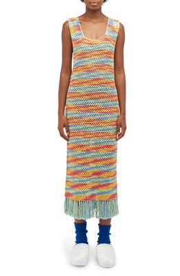 The Elder Statesman Bridle Cotton Crochet Dress in Flip Flops/Sunburn