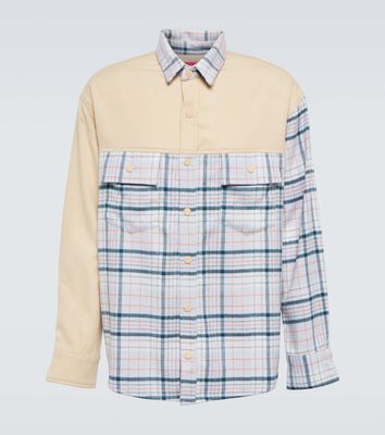 The Elder Statesman Checked wool, silk and cashmere shirt