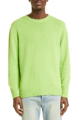 The Elder Statesman Gender Inclusive Simple Cashmere Sweater in Caterpillar