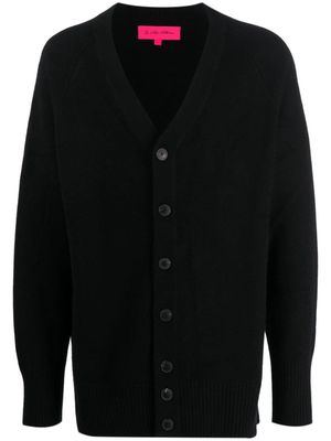 The Elder Statesman intarsia-knit cashmere cardigan - Black