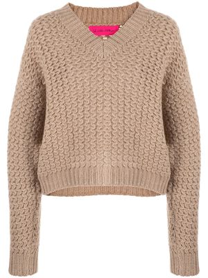 The Elder Statesman long-sleeve knitted jumper - Brown