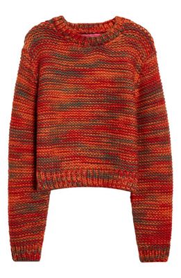 The Elder Statesman Marlo Space Dye Virgin Wool Blend Sweater in Sunset Marl
