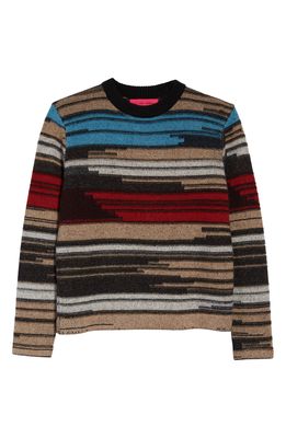 The Elder Statesman Men's Mix 'N' Marl Cashmere Sweater in Blk/Alm/Adr/Brk